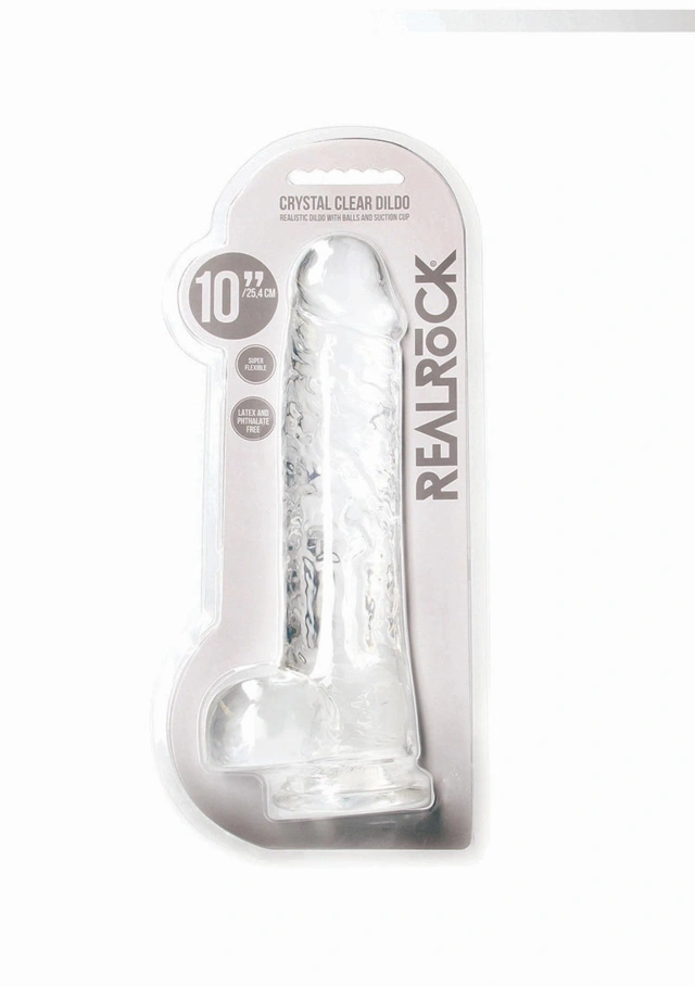 Realistic Dildo with Balls - 10""""/ 25,4 cm