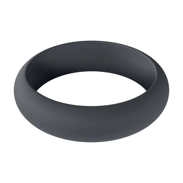 Wide O Silicone Cockring - XL - 50mm - Black