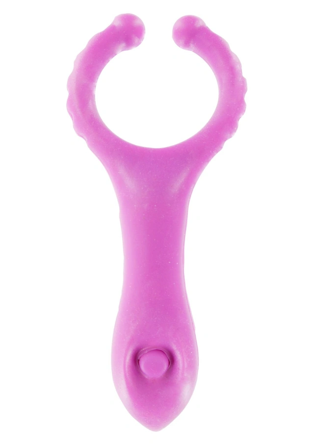 Wibrujący pierścień erekcyjny do stymulacji łechtaczki – Vibrating Clit Stim C-Ring Purple