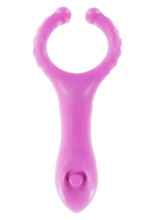 Wibrujący pierścień erekcyjny do stymulacji łechtaczki – Vibrating Clit Stim C-Ring Purple