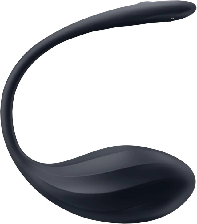 Jajko wibrujące sterowane aplikacją Ribbed Petal Black Connect App – Satisfyer