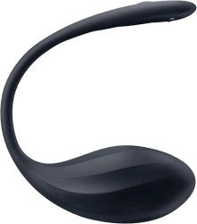 Jajko wibrujące sterowane aplikacją Ribbed Petal Black Connect App – Satisfyer