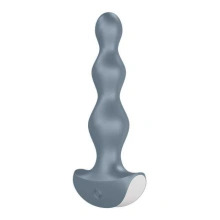 Korek analny wibrujący silikonowy z kulkami 12 trybów – Lolli Plug 2 Ice Blue