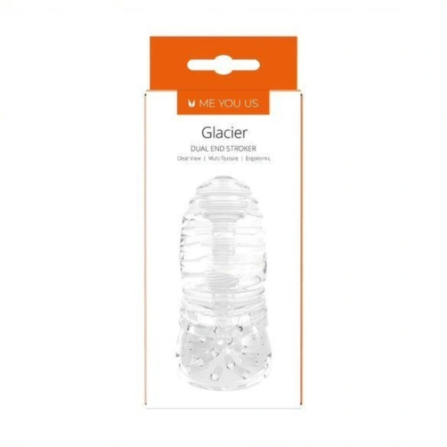 Masturbator- Me You Us Glacier Dual End Stroker Male Masturbator Transparent