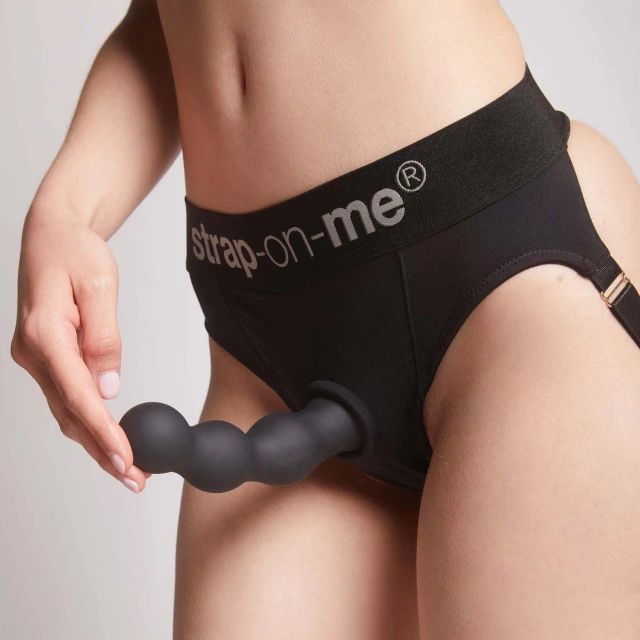 Ekskluzywne dildo analne z kulami silikonowe XXL czarne – Dildo Plug Balls Noir XXL