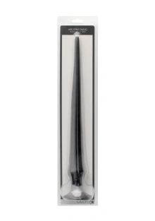 Ekstremalne dildo analne XXL z kolcami i przyssawką 42 cm czarne – Ass Spike Dildo Black Ouch