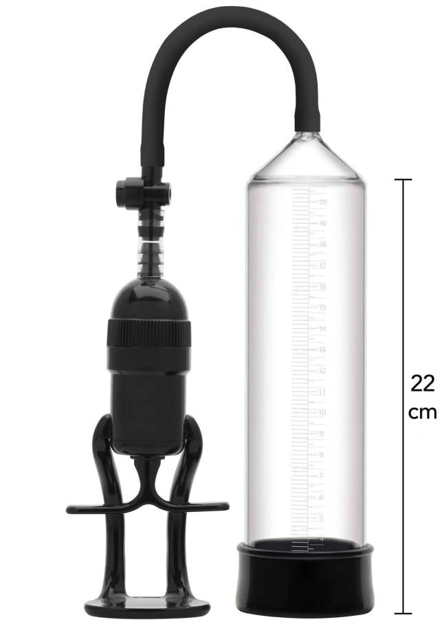 Pompka z uchwytem trigger do penisa 30 cm  – kontrola podciśnienia i poprawa erekcji – Fusion X Penis Pump Black