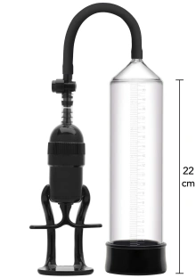 Pompka z uchwytem trigger do penisa 30 cm  – kontrola podciśnienia i poprawa erekcji – Fusion X Penis Pump Black