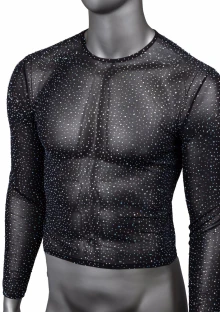 Koszulka siateczkowa męska - Radiance Long Sleeve Shirt Black