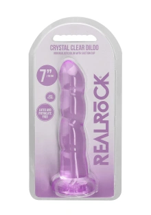 Dildo nierealistyczne z przyssawką 17 cm przezroczyste – Non Realistic Dildo with Suction Cup RealRock