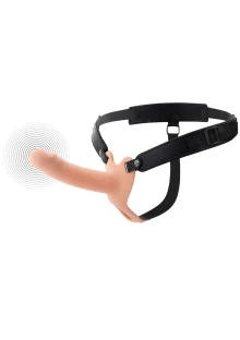 Hollow Penis Strapon Vibrating Silicone 16 cm
