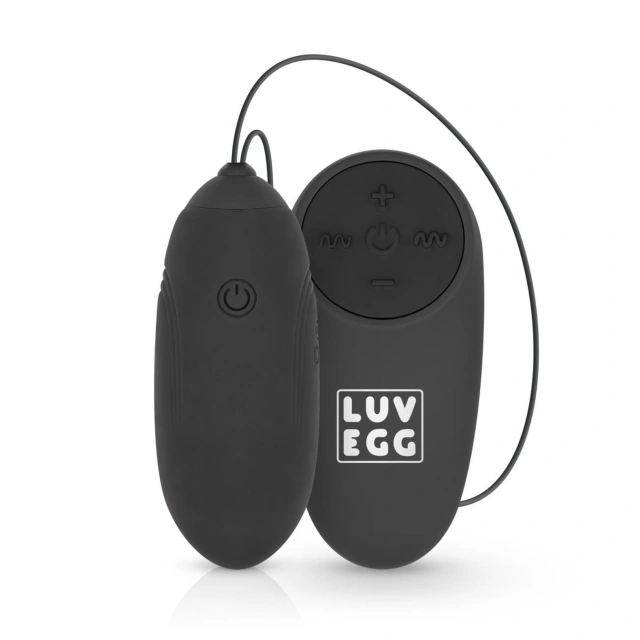 Wibrator jajko silikonowe z pilotem cichy 10 trybów czarny – LUV EGG Black