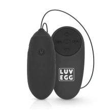 Wibrator jajko silikonowe z pilotem cichy 10 trybów czarny – LUV EGG Black