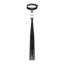 Rosy Gold - Collar with Flogger - Black