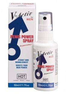Stymulujący spray dla mężczyzn na pobudzenie i kontrolę żeń-szeń ginkgo – V-Activ Penis Power Spray 50 ml