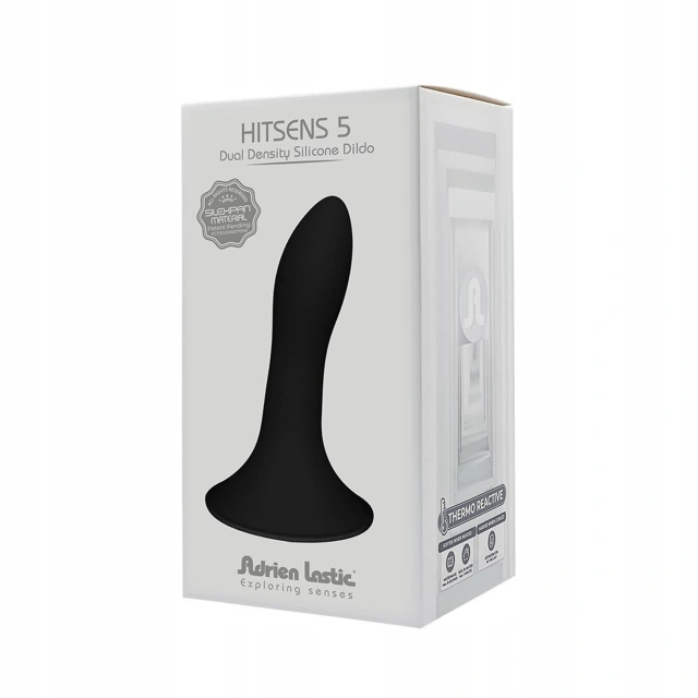 Realistyczne dildo silikonowe z przyssawką czarne średnie dla niej – Hitsens 5 5 Black