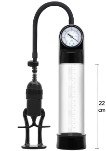Pompka próżniowa dla mężczyzn z manometrem i kontrolą ciśnienia – Pro Pressure Pump Black Fusion X