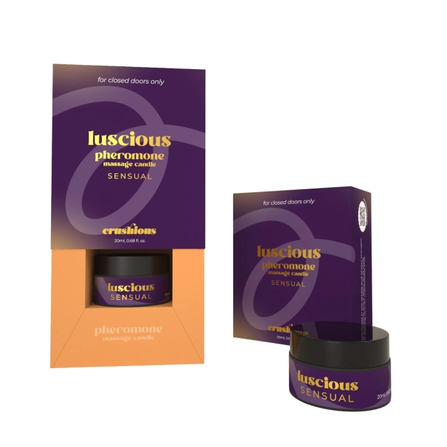 CRUSHIOUS LUSCIOUS MASSAGE CANDLE WITH PHEROMONES AND SENSUAL AROMA 20ML