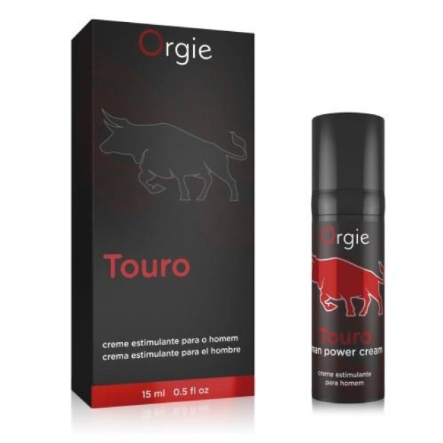 Stymulujący krem dla mężczyzn do masażu z tauryną i ekstraktami roślinnymi – Touro Erection Cream 15 ml