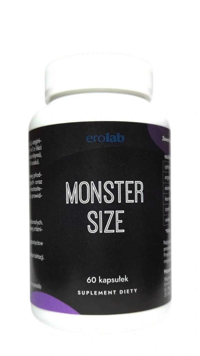 Suplement diety dla mężczyzn z L-argininą i składnikami aktywnymi – Monster Size Emily Love 60 kaps.