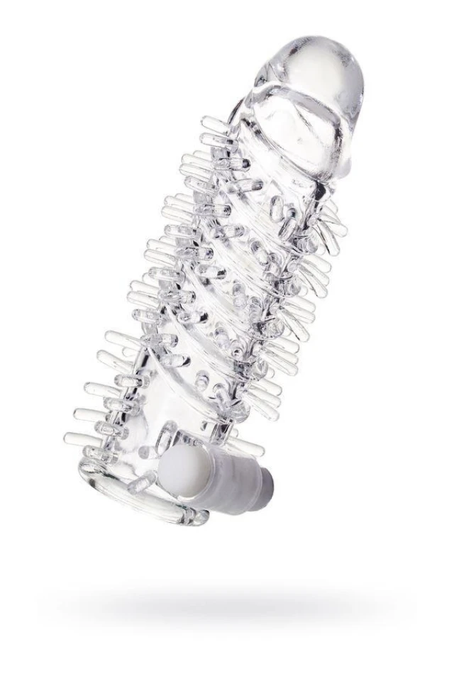 Sleeve TOYFA A-Toys Fril, with vibro bullet, TPR, transparent, 13,4 cm