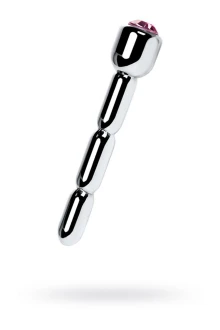 Urethral plug TOYFA Metal, with gem, average, silver