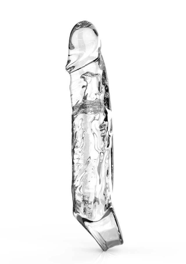 Nakładka na penisa transparentna XXL – większa długość i pogrubienie – Extension Sleeve Large Transparent