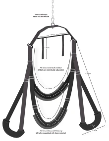Huśtawka erotyczna z zestawem BDSM – Bad Kitty Swing