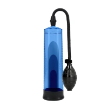 Pompka próżniowa do penisa ręczna wodoodporna z zaworem i cylindrem – Basic Pump 1 Water Resistant Blue