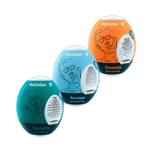 Masturbator-Eggs (set of 3) (Naughty, Savage, Crunchy)