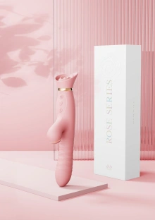 Wibrator Wielofunkcyjny Rose Thruster Strawberry Pink Zalo