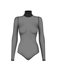 Czarne Prześwitujące Body Ingrid Xs/S Promees