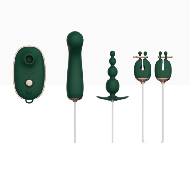 Zestaw Zabawek Erotycznych Dla Kobiet Quartet Set Green Qingnan