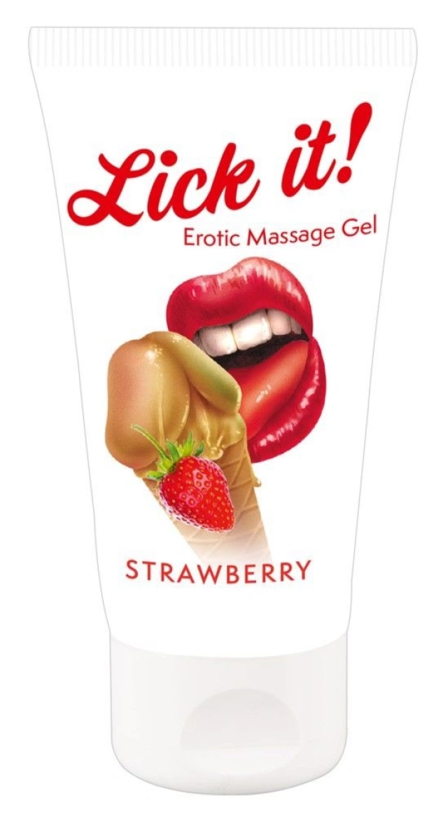 Wegański Żel na Bazie Wody Lick it! Truskawka 