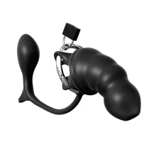 Klatka Na Penisa Z Korkiem Ass-Gasm Cock Blocker Pipedream