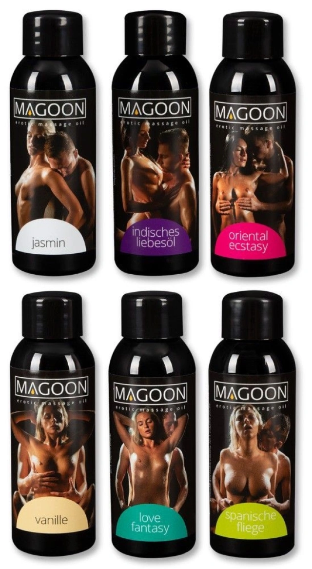 Olejek do Masażu Erotycznego Magoon Zestaw 6szt. x 50ml 