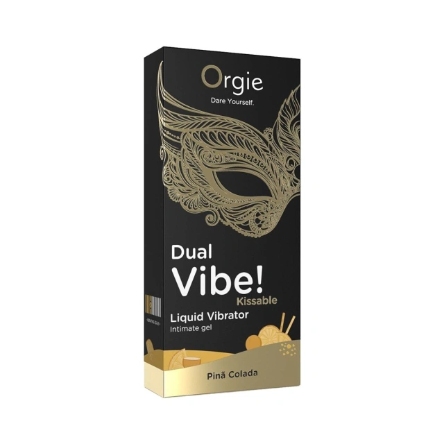 Wibrator W Płynie Dual Vibe! Pina Colada Kissable 15 Ml Orgie