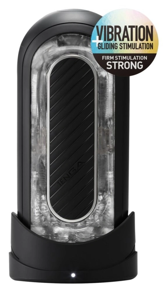 Masturbator Flip Zero Gravity  Electronic Vibration Black Tenga