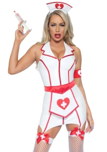 Przebranie Pielęgniarki Vinyl Er Hottie Dress M Leg Avenue