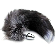 Korek Analny Lisi Ogon Black & White Fox Tail L Alive