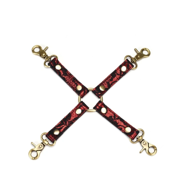 Uprząż Bondage Victorian Garden Lace And Pu Hogtie Liebe Seele