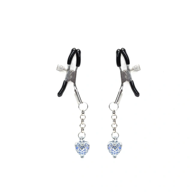 Klamerki Na Sutki Glow-In-Dark Nipple Clamps Liebe Seele niebieskie