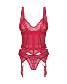 Komplet Bielizny Cupide Desir Gorset I Stringi S/M Obsessive