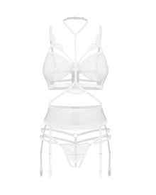 Komplet 3-Częściowy Premisis White L/Xl Premium Obsessive
