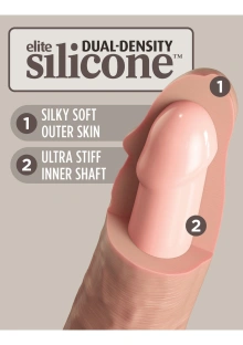 Miękkie Silikonowe Dildo Z Twardszym Rdzeniem 6 Inch Dual Density Silicone Cock Light King Cock