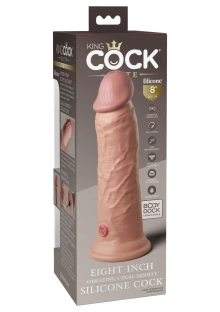 Miękki Silikonowy Wibrator Z Twardszym Rdzeniem 8 Inch Dual Density Vibe Cock Light King Cock