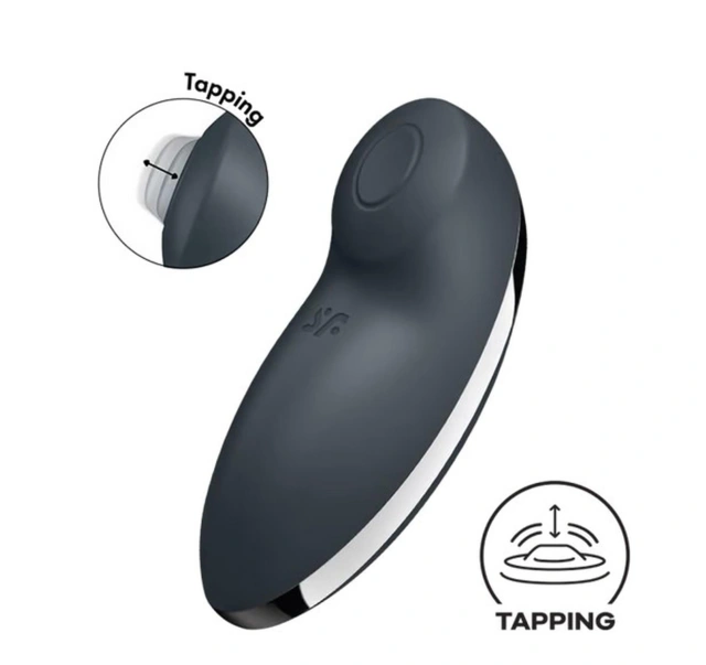 Stymulator łechtaczki Tap & Climax 2 grey Satisfyer