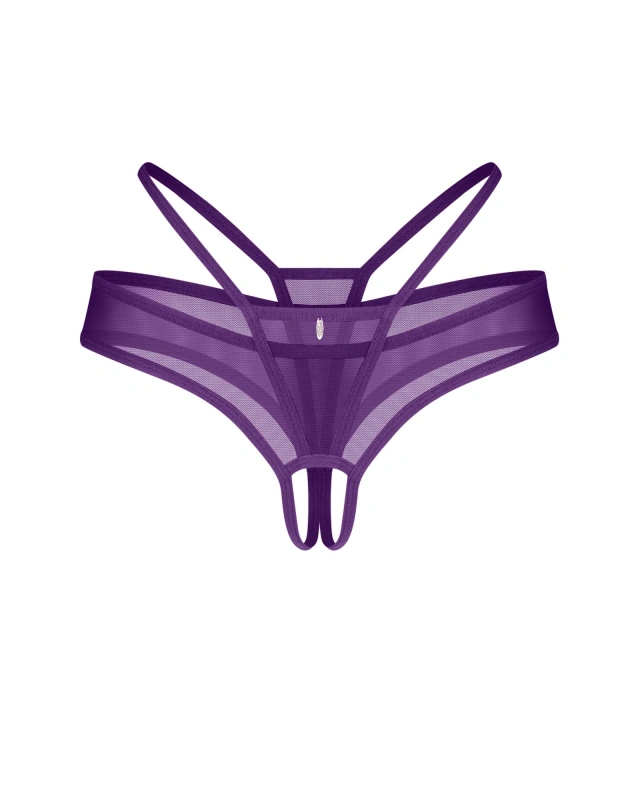 Stringi otwarte fioletowe Vibres 2XL/3XL Obsessive