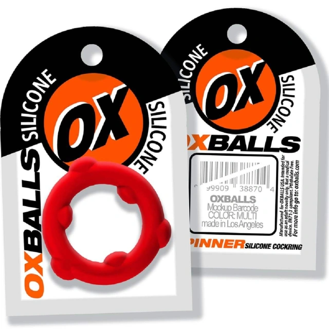 Pierścień erekcyjny [SIL] SPINNER Cockring Red Oxballs