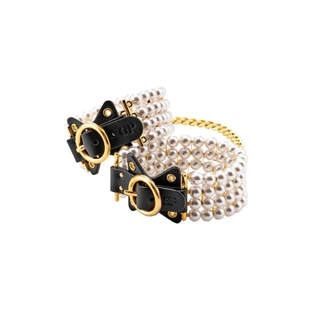 Kajdanki na kostki BDSM Ballroom Pearl Ankle Cuffs Guilty Pleasure